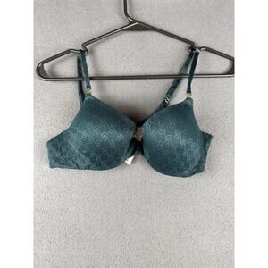 Victoria's Secret Women Bra 34C Green Push Up Underwire Lace Convertible